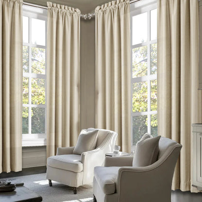 Set of 4 Light-Filtering Rod-Pocket Curtains