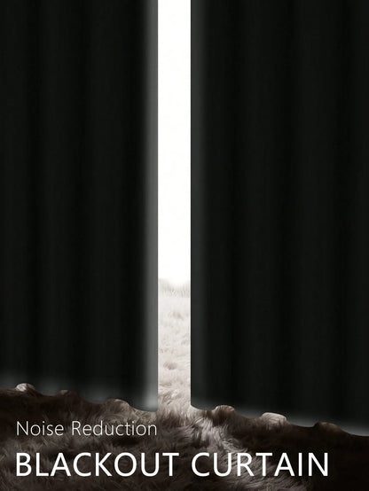 Solid Blackout Grommet Curtain