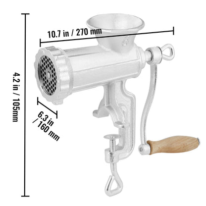 Heavy-Duty Manual Cast-Iron Meat Grinder