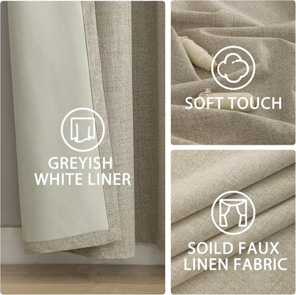 137.8-Inch Solid Blackout Curtain