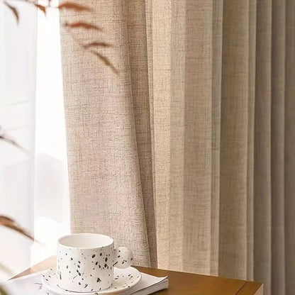 Linen-Style Sheer Curtain