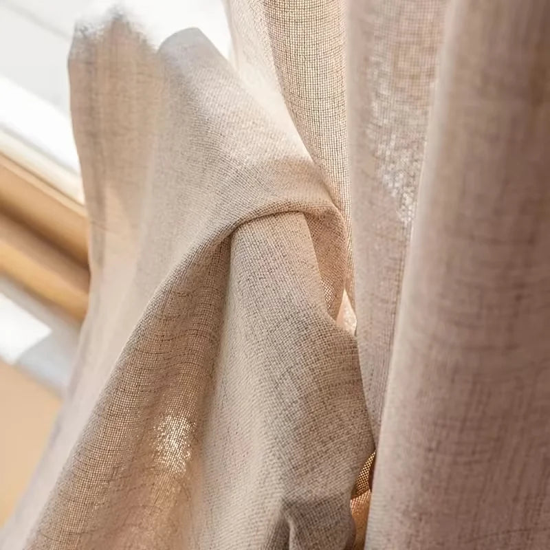 Linen-Style Sheer Curtain