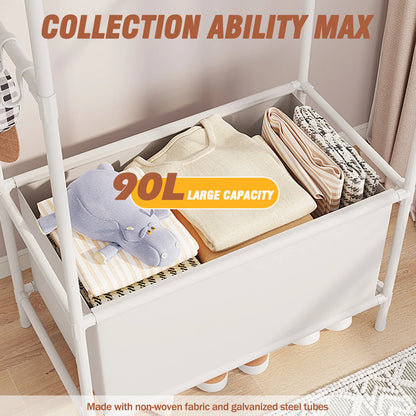 Portable Fabric Wardrobe with Four Drawers