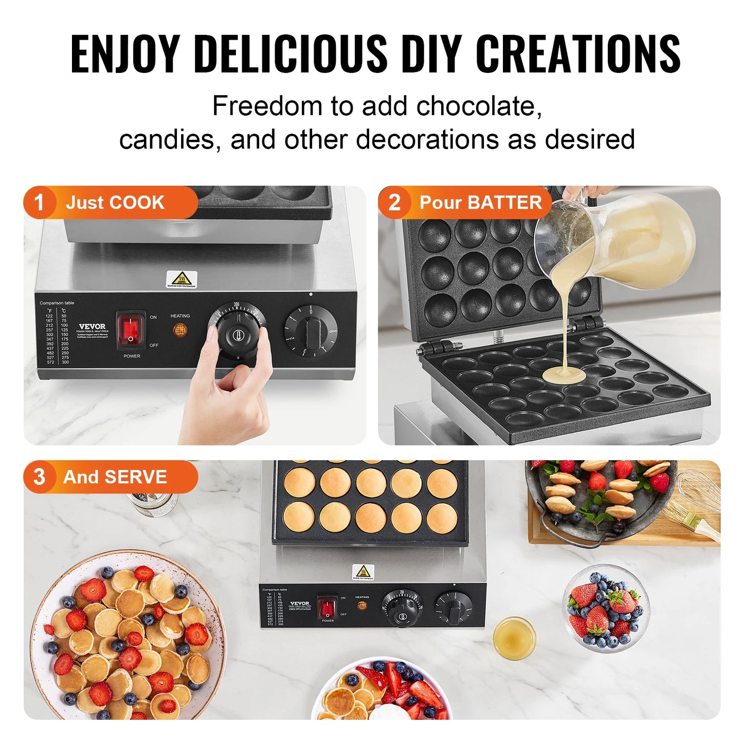25-Piece Mini Pancake and Waffle Maker