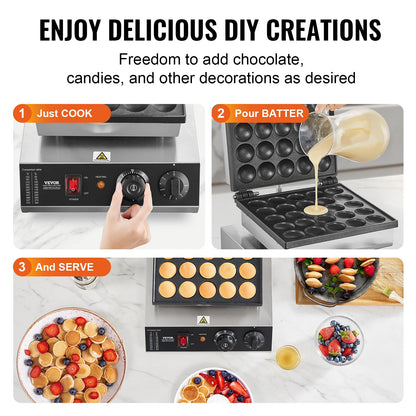 25-Piece Mini Pancake and Waffle Maker
