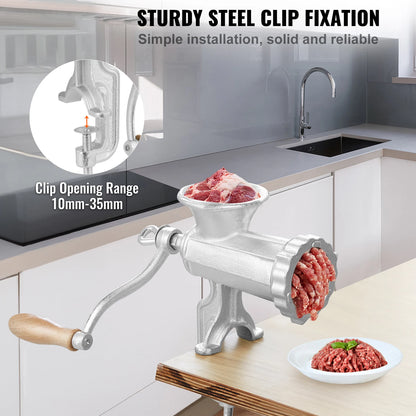 Heavy-Duty Manual Cast-Iron Meat Grinder