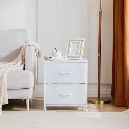 Set of 2 Fabric-Drawer Storage Cabinets