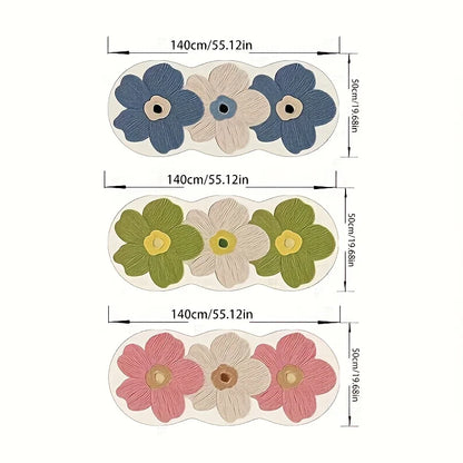 0.4-Inch Plush Floral Accent Rug