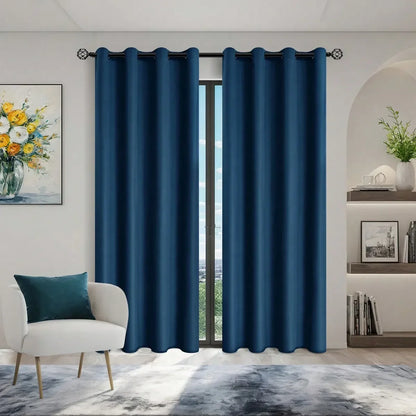 Solid Blackout Grommet Curtain