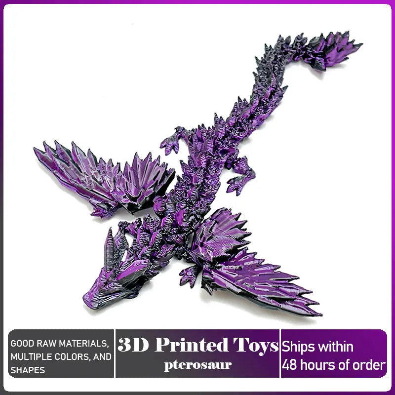Articulated 3D-Printed Dragon Figurine