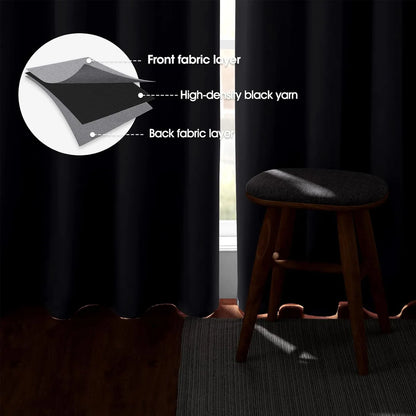 Set of 4 Thermal Blackout Curtains