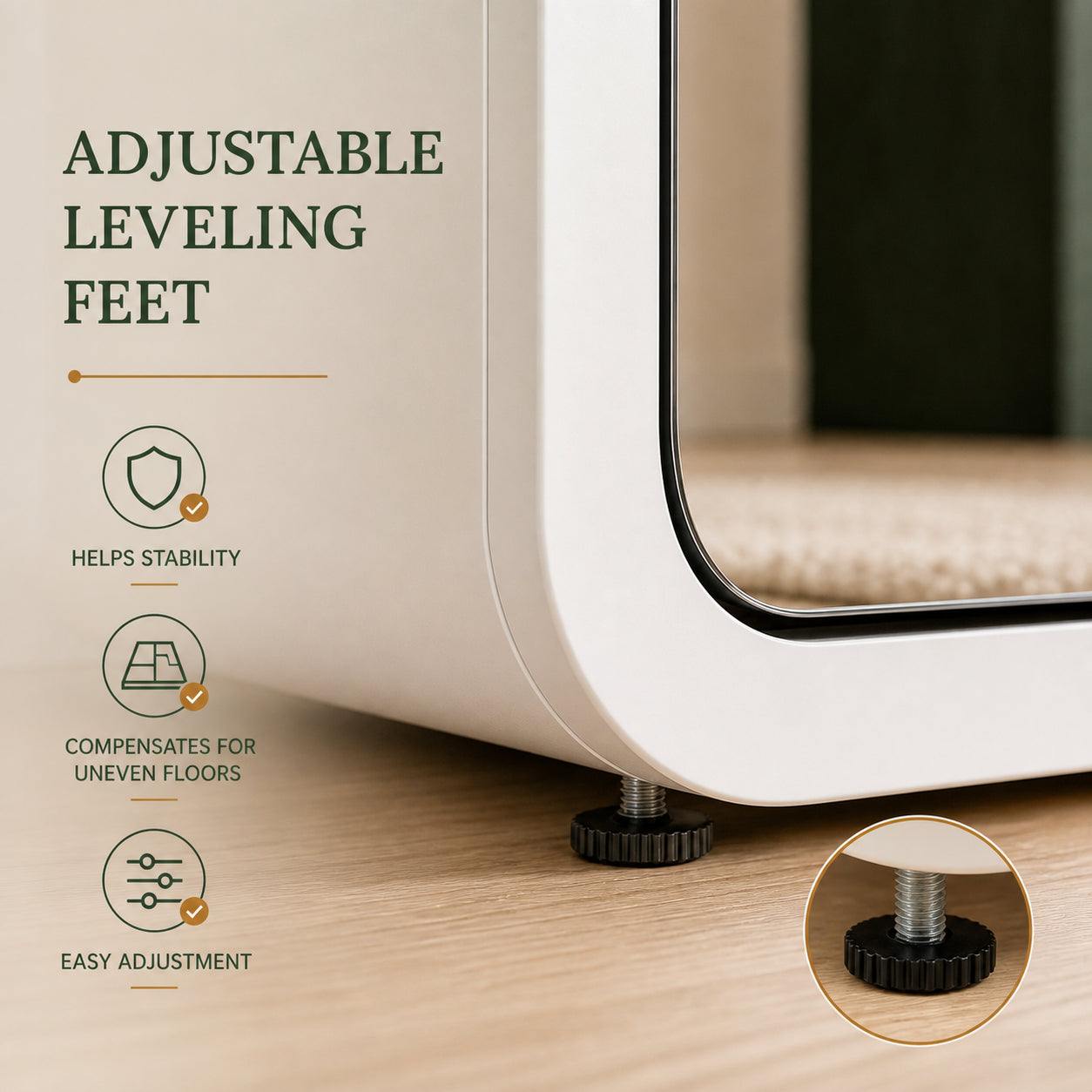 Orenovia Haven — adjustable leveling foot
